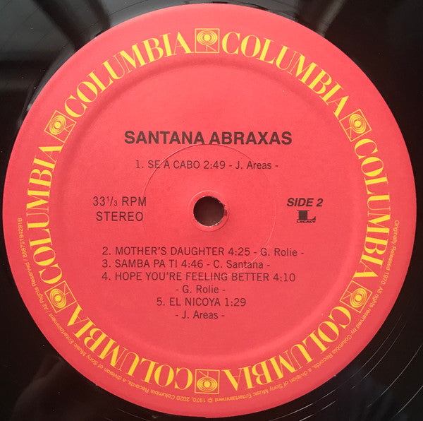 Santana : Abraxas (LP, Album, RE, 180)