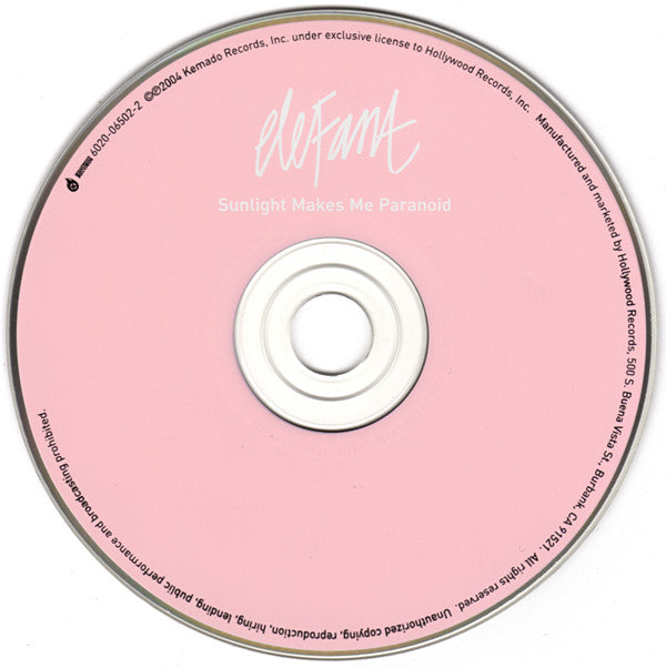 Elefant : Sunlight Makes Me Paranoid (CD, Album, Enh, Dig)