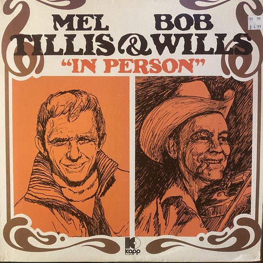 Mel Tillis & Bob Wills : In Person (LP, Album, RP)
