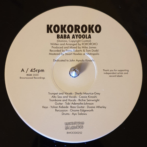Kokoroko : Carry Me Home / Baba Ayoola (12", Single)