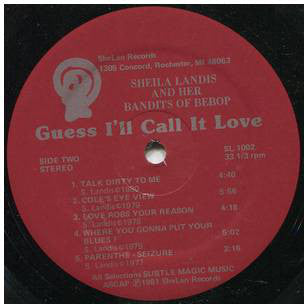 Sheila Landis And Her Bandits Of Bebop : Guess I'll Call It Love (Penso Que Seja Amor) (LP, Album)