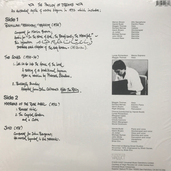 Harold Budd : The Pavilion Of Dreams (LP,Album,Reissue,Stereo)