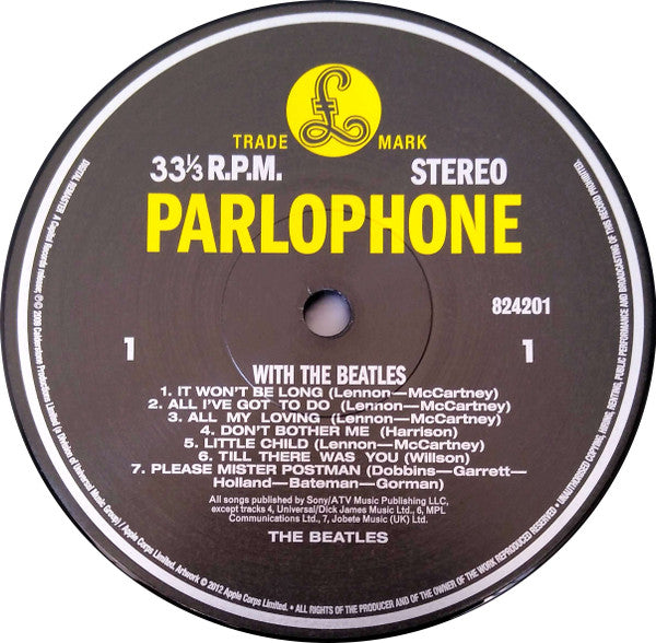 The Beatles : With The Beatles (LP, Album, RE, RM, Cal)