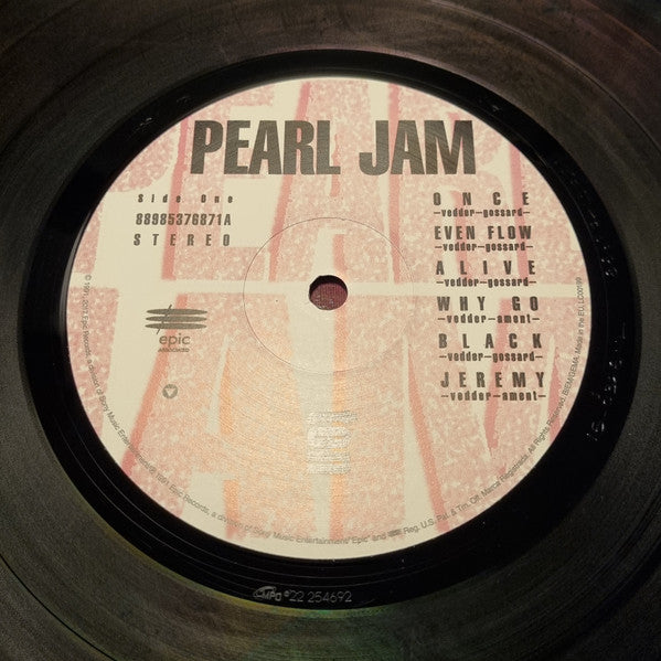 Pearl Jam : Ten (LP, Album, RE, RP)