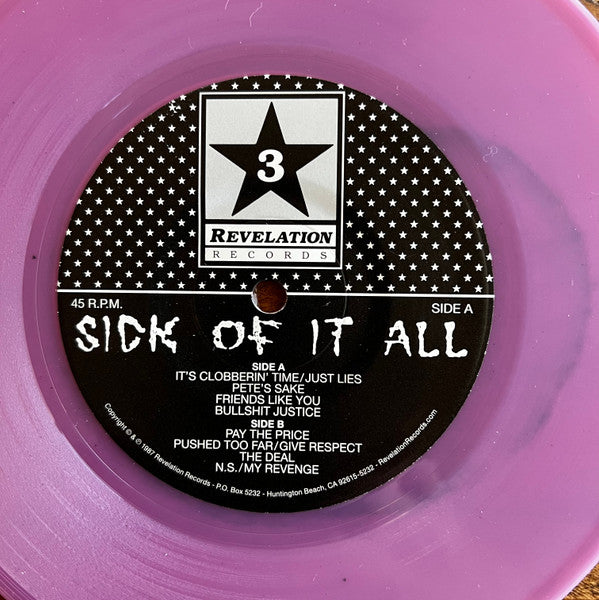 Sick Of It All : Sick Of It All (7", RP, Vio)