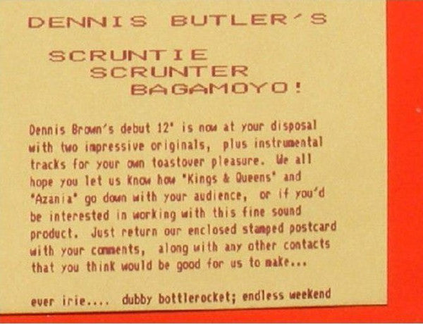 Scruntie Scrunter : Azania, Ah Cry For Freedom / Kings And Queens (12")