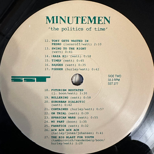 Minutemen : The Politics Of Time (LP, Album, RP)
