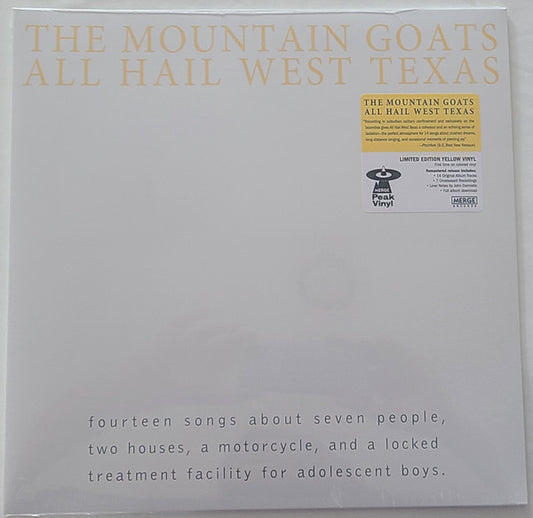 The Mountain Goats : All Hail West Texas (LP, Album, Ltd, RE, RM, Yel)