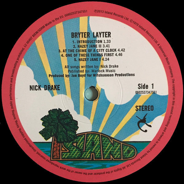 Nick Drake : Bryter Layter (LP,Album,Reissue,Remastered,Stereo)