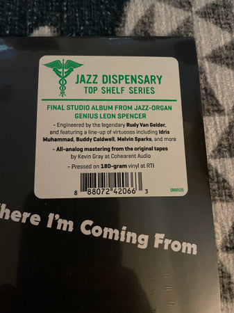 Leon Spencer* : Where I'm Coming From (LP, Album, RE, RP, 180)