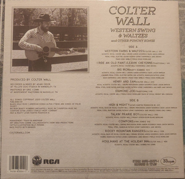 Colter Wall : Western Swing & Waltzes And Other Punchy Songs (LP, Album, Ltd, RE, Red)