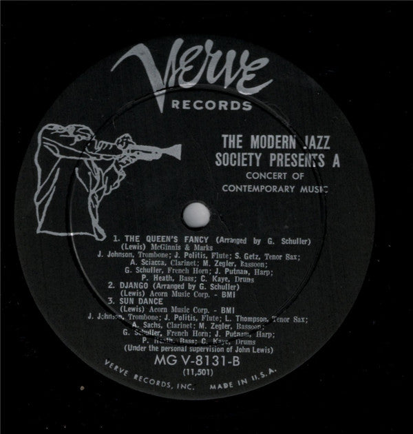 The Modern Jazz Society : Presents A Concert Of Contemporary Music (LP, Album, RE)