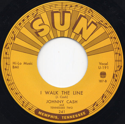 Johnny Cash & The Tennessee Two : Get Rhythm / I Walk The Line (7", Single, RE)