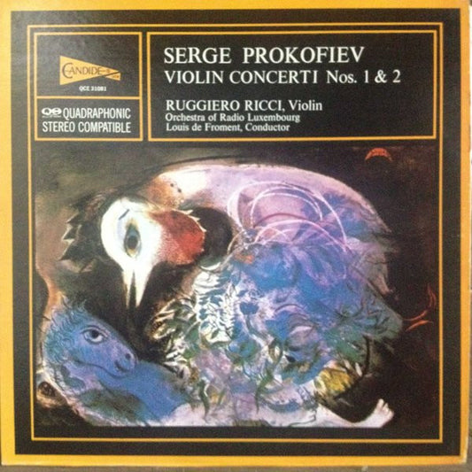 Sergei Prokofiev, Ruggiero Ricci, Orchestra Of Radio Luxembourg, Louis De Froment : Violin Concerti Nos. 1 & 2 (LP, Quad)