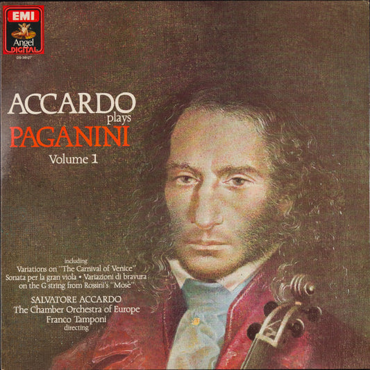 Niccolò Paganini, Salvatore Accardo, The Chamber Orchestra Of Europe, Franco Tamponi : Accardo Plays Paganini, Volume 1 (LP)