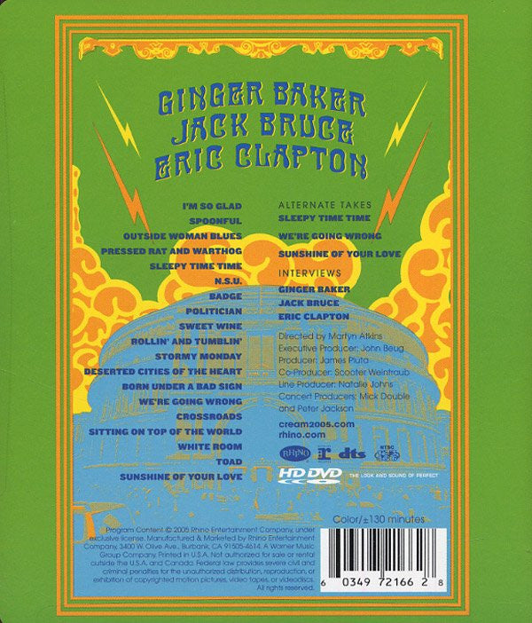 Cream (2) : Royal Albert Hall, London, May 2-3-5-6 2005 (HD DVD)