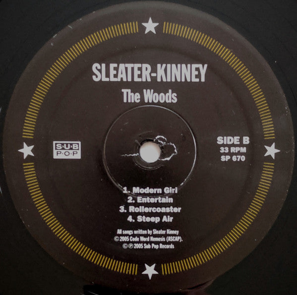 Sleater-Kinney : The Woods (LP + LP, S/Sided, Etch + Album, RE)