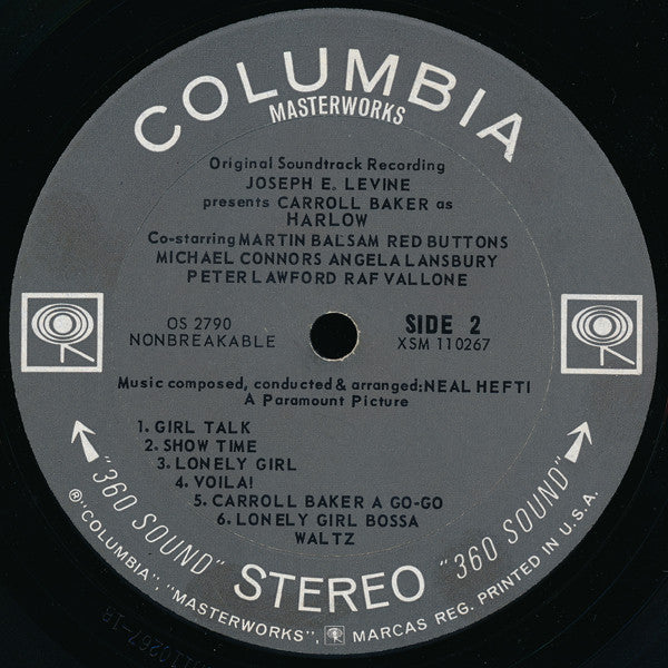 Neal Hefti : Harlow (Music From The Score Of The Motion Picture) (LP, Album)