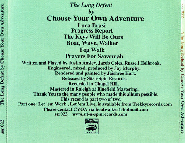 Choose Your Own Adventure : The Long Defeat (CD, Album)