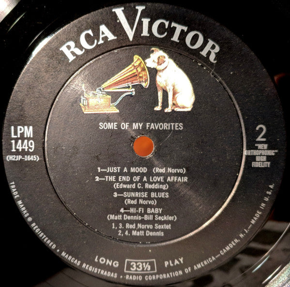 Dave Garroway presents Matt Dennis, Red Norvo : Some Of My Favorites (LP, Album, Mono)