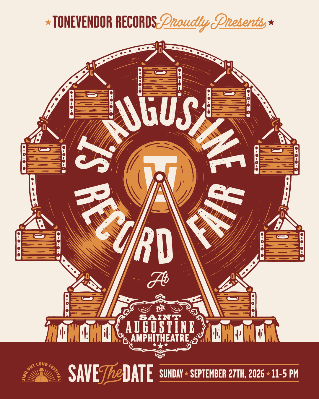 St. Augustine Record Fair @ The Amp - September 27th; 11 a.m.-5 p.m.