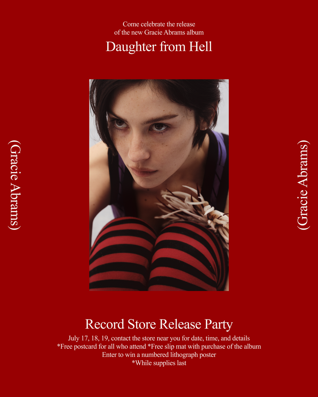 Gracie Abrams Listening Party 7/17 @ 6pm