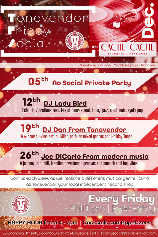 The Tonevendor Friday Social @ Cache-Cache