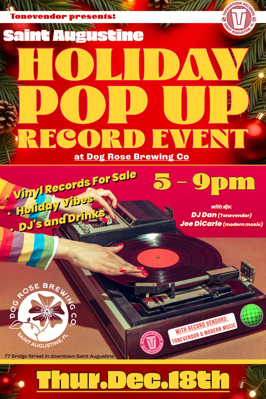Tonevendor x Modern Music Holiday Record Pop Up @ Dog Rose 12/18 5-9 PM