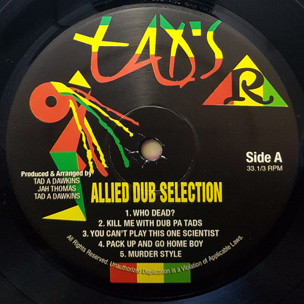 Scientist Vs Tad A. Dawkins : Allied Dub Selection (LP, Album, RE)