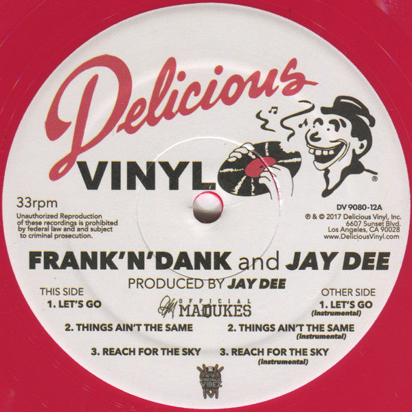 Frank'N'Dank* And Jay Dee : Frank'N'Dank And Jay Dee EP (12", EP, RSD, Ltd, Red)