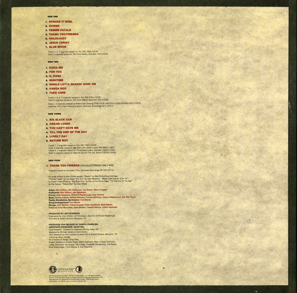 Big Star : Complete Third: Vol. 3: Final Masters (2xLP, Etch, RE)