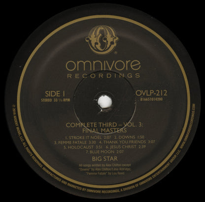 Big Star : Complete Third: Vol. 3: Final Masters (2xLP, Etch, RE)