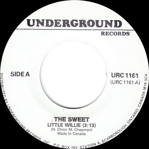 The Sweet / The Choir : Little Willie / It's Cold Outside (7")