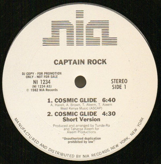 Captain Rock : Cosmic Glide (12", Promo)