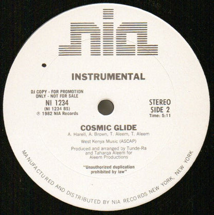 Captain Rock : Cosmic Glide (12", Promo)