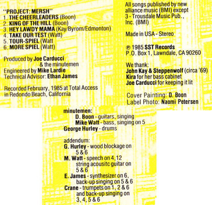 Minutemen : Project: Mersh (12", EP)