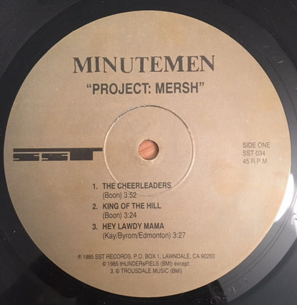 Minutemen : Project: Mersh (12", EP)