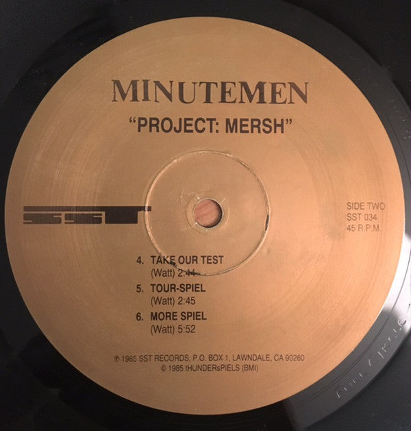 Minutemen : Project: Mersh (12", EP)