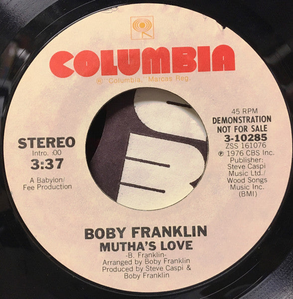 Boby Franklin* : Mutha's Love (7", Single, Mono, Promo)