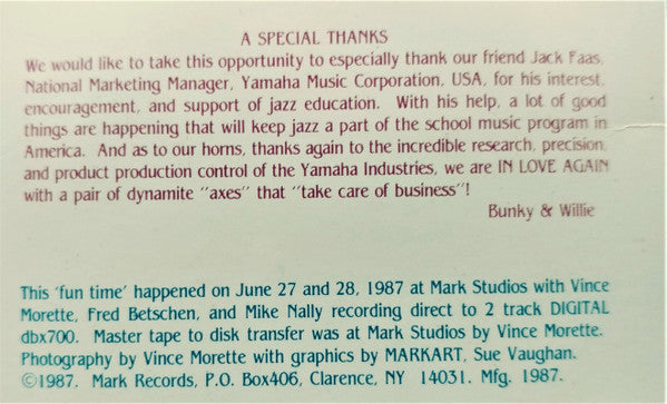 Willie Thomas / Bunky Green : In Love Again (LP)