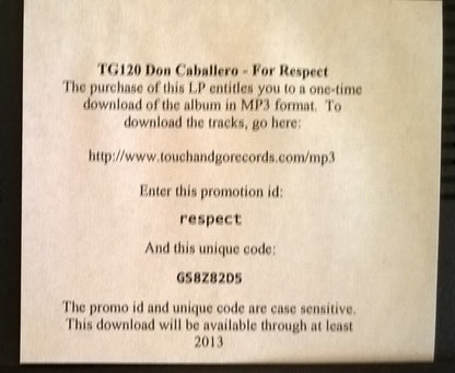 Don Caballero : For Respect (LP, Album, RE)