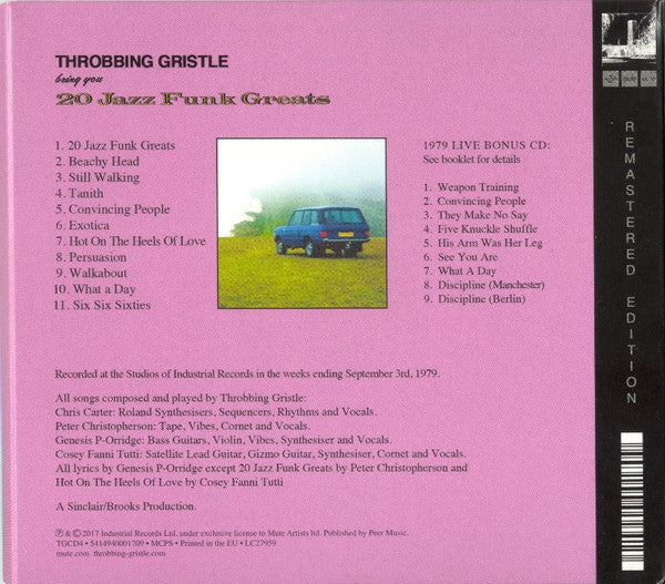 Throbbing Gristle : 20 Jazz Funk Greats (2xCD, Album, RE, RM)