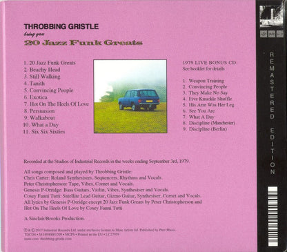 Throbbing Gristle : 20 Jazz Funk Greats (2xCD, Album, RE, RM)