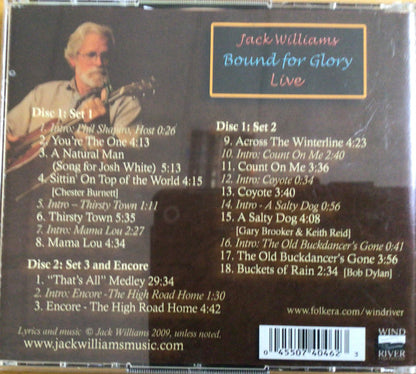 Jack Williams (3) : Bound For Glory: Live (2xCDr)