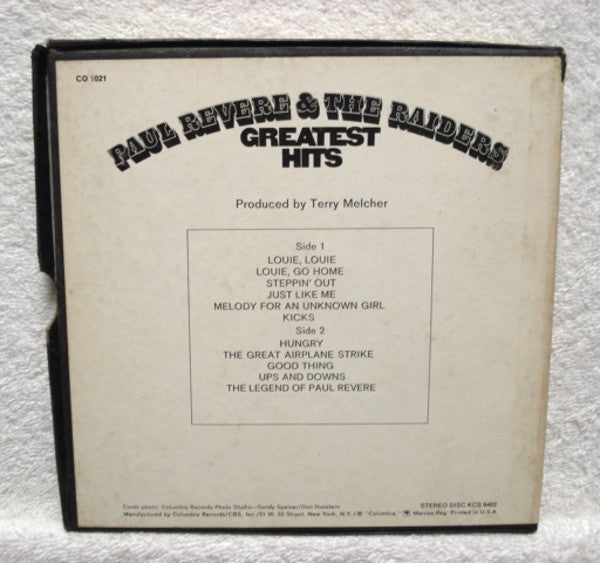 Paul Revere & The Raiders : Paul Revere & The Raiders' Greatest Hits (Reel, 4tr Stereo, 7" Reel, Comp)