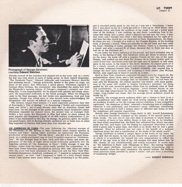 George Gershwin — Stanley Black , Piano And Conducting The  London Festival Orchestra : Rhapsody In Blue / American In Paris (Reel, 4tr Stereo, 7" Reel, Album)