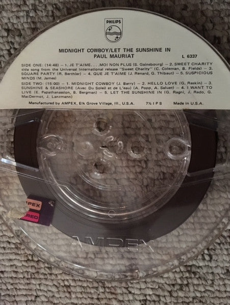 Paul Mauriat And His Orchestra : Let The Sunshine In / Midnight Cowboy (Reel, 4tr Stereo, 7" Reel, Lar)
