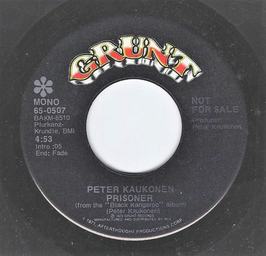 Peter Kaukonen : Prisoner (7", Single, Mono, Promo)