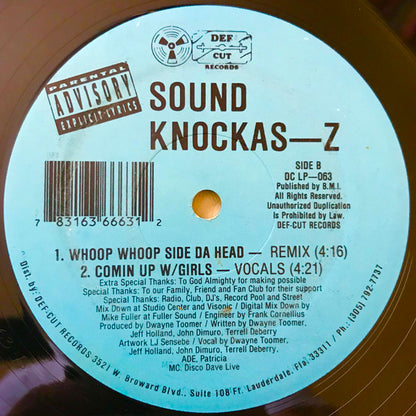 Sound Knockas-Z : Whoop Whoop Side Da Head (12", Single)