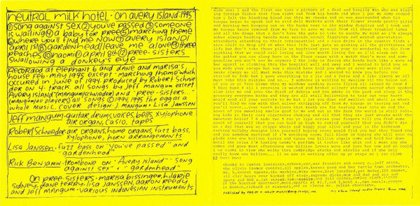Neutral Milk Hotel : On Avery Island (CD, Album, RE)